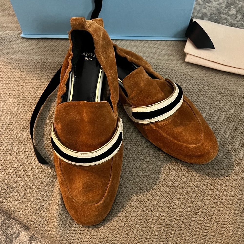 Lanvin Moccasin Suede Calfskin